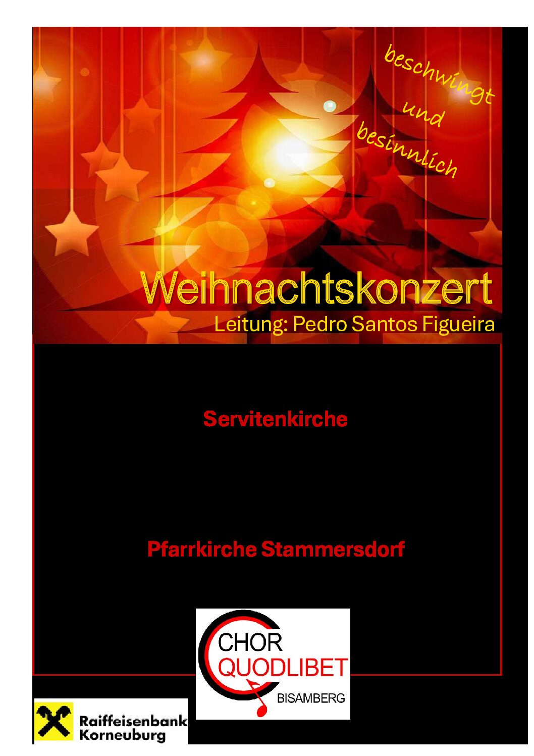 Weihnachtskonzert – Chor Quodlibet